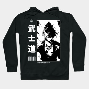 Japanese Samurai Streetwear - Black Hoodie